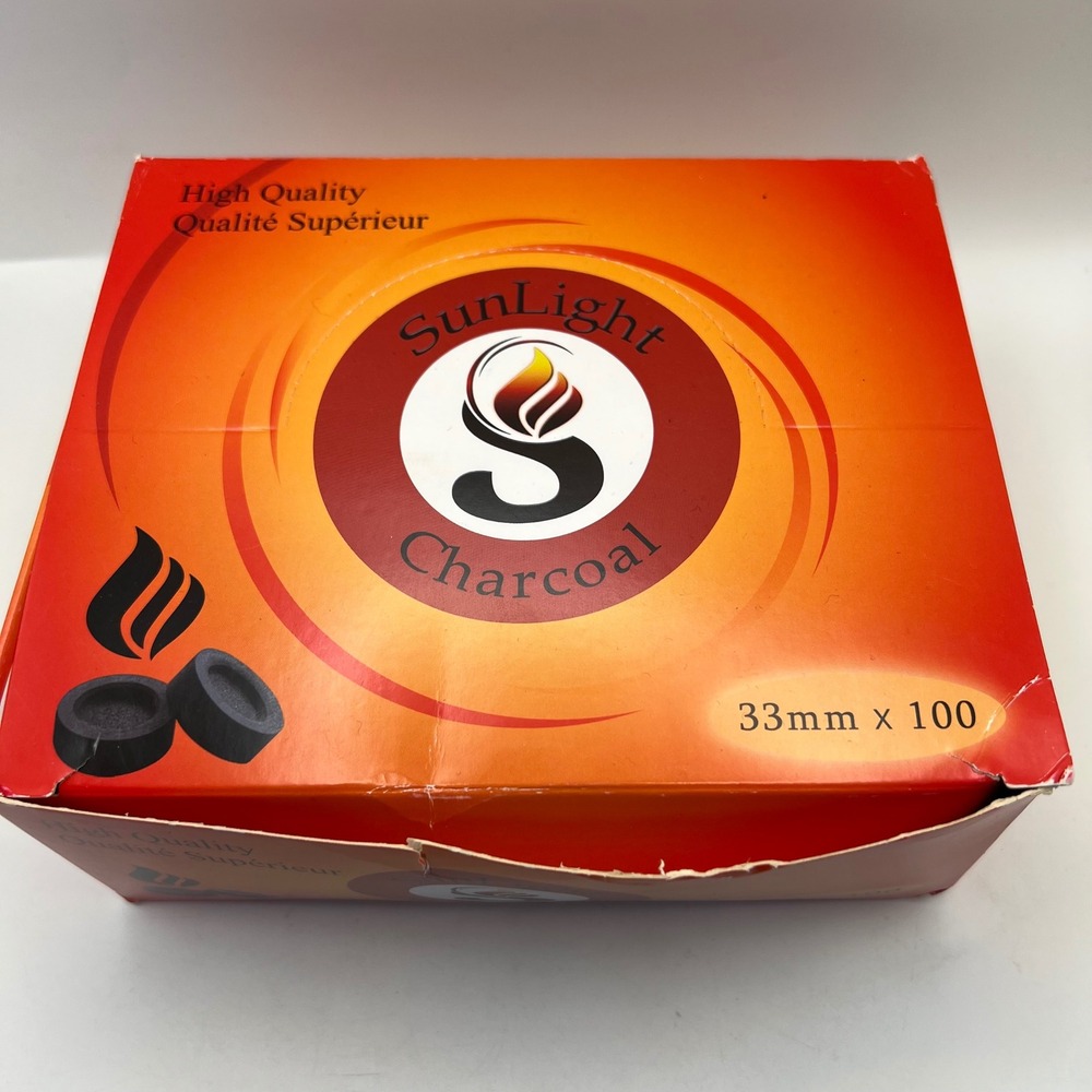 Sunight Charcoal Small Charcoal Round Tablets 7 packs of 10 New Open Box